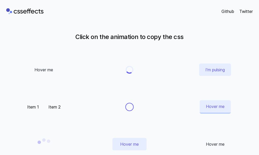 Screenshot of CSS Effects