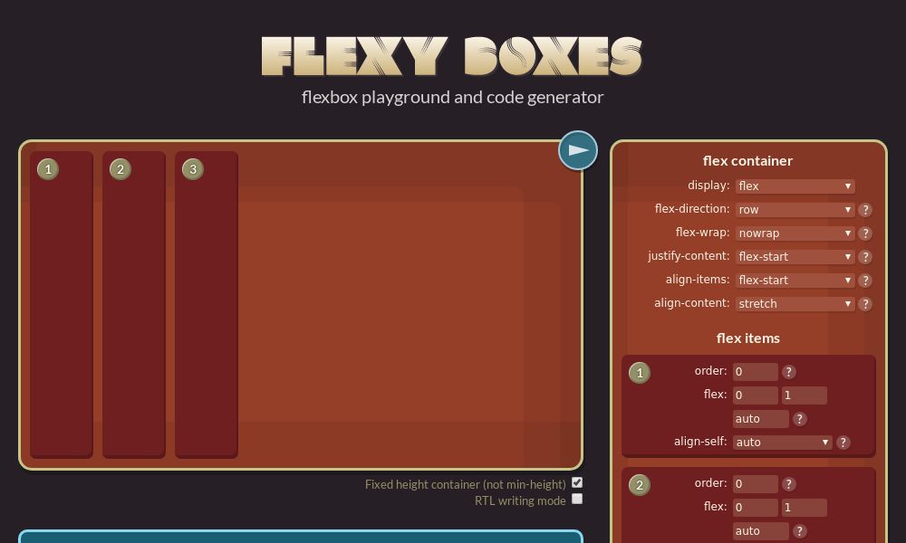 Screenshot of Flexy Boxes