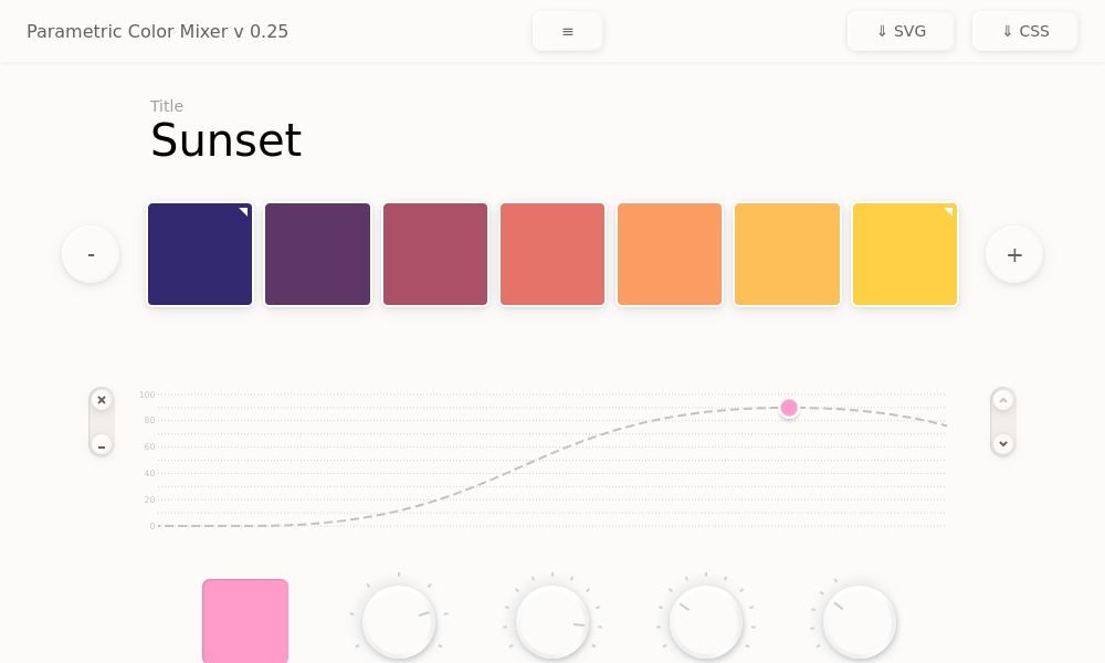 Screenshot of Parametric Color Mixer