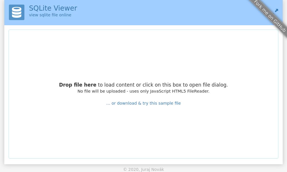 Screenshot of SQLite Viewer