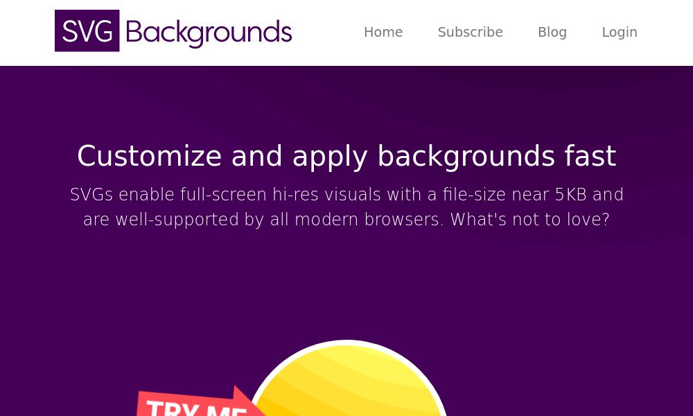 Screenshot of SVG Backgrounds