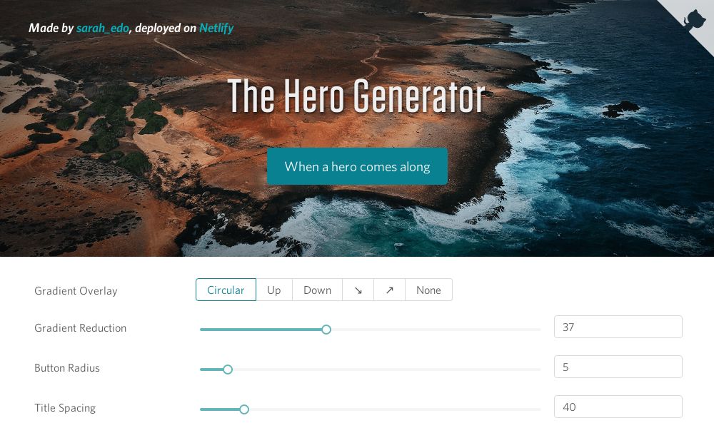 Screenshot of The Hero Generator